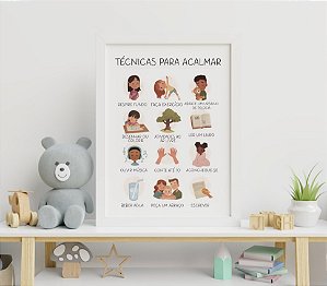 Quadro Técnicas para Acalmar Crianças Educativo