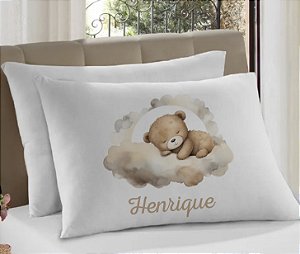 Fronha Infantil Ursinho Personalizada com Nome