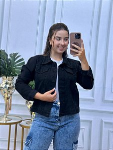 JAQUETA JEANS PRETA IRIS