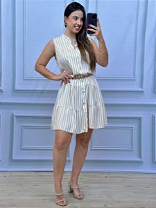 VESTIDO VISCOLINHO LISTRADO OLGA