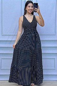 VESTIDO LONGO CREPE DUNA MELISSA