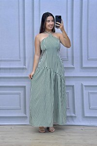 VESTIDO LONGO CREPE DUNA GLAUCIA