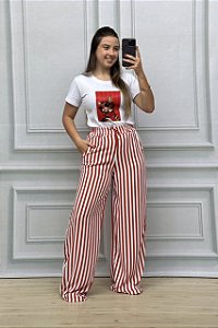 CALÇA CREPE DUNA LISTRADA JANETE