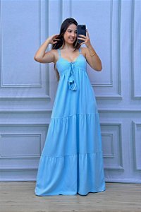 VESTIDO VISCO SARJA LONGO JOYCE
