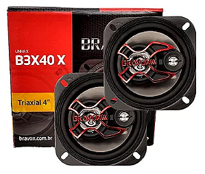 Par Alto Falante Bravox B3X40X - 4 polegadas - 4 Ohms