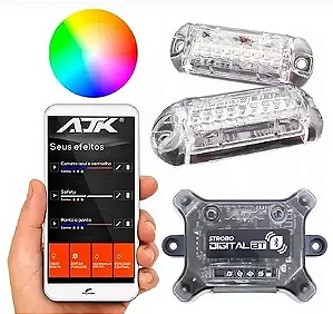 Strobo AJK Digital BT - 2 Faróis - 3W
