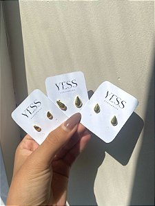 Brinco gota delicado dourado