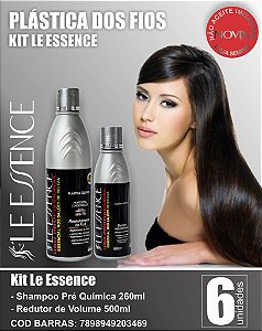 PLÁSTICA DOS FIOS KIT LE ESSENCE (SHAMPOO 260ML + REDUTOR 500ML) - KIT 6 UNIDADES