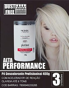 PÓ DESCOLORANTE NOVIX PROFISSIONAL 400G - PROMOÇÃO - KIT 03 UNIDADES
