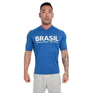 CAMISETA BRASIL MASCULINO - AZUL