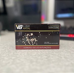 Cascata 100Led 8 Funções Natal