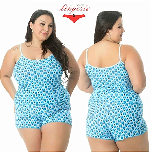 Short Doll Plus Size Liganete Baby Doll Feminino Pijama Adulto Em Microfibra CORES ALEATORIAS VARIADAS