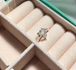 Anel coração vazado falange