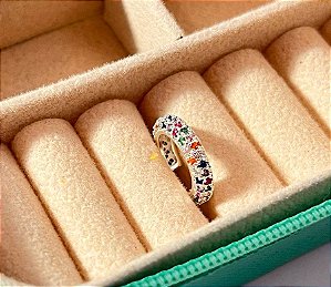 Piercing fake mega cravejado color