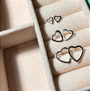 Trio coração vazado