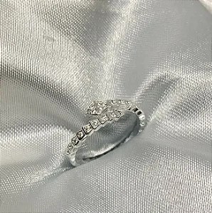 Anel onda regulável snake cravejado