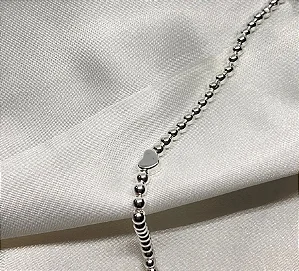 Pulseira bolinha + coração