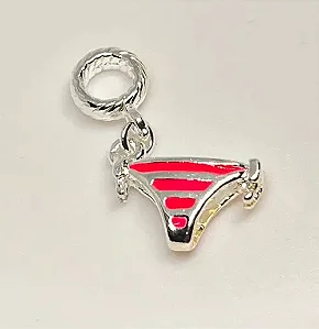 Berloque calcinha biquini banhado a prata