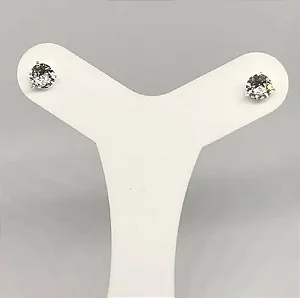 Brinco pontinho de luz banhado a prata