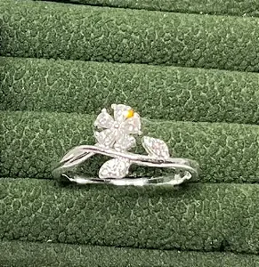 Anel flor cristal delicada 20/21