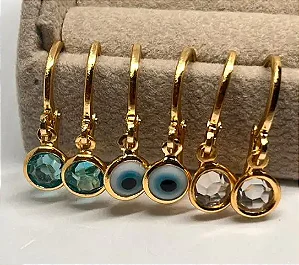 Trio argolinha grécia banhada a ouro