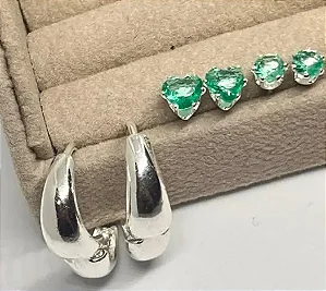 Trio argolinha + ponto de luz verde