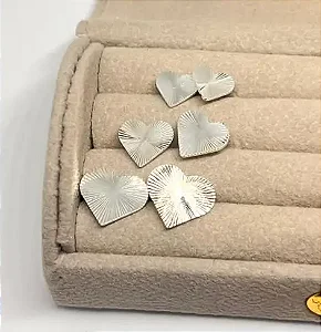 Trio coração diamantado