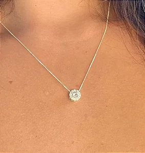 Colar ponto de luz cristal