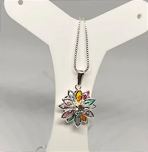 Colar mega flor colors