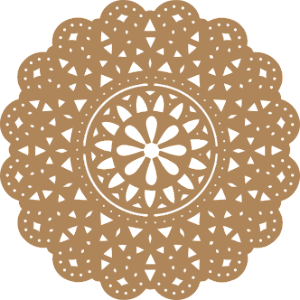 Mandala Floral Decorativa 2 em MDF Cru