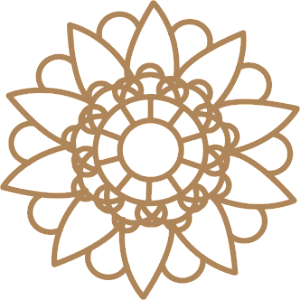 Mandala Floral Decorativa 3 em MDF Cru