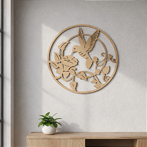 Mandala Floral Decorativa 5 em MDF Cru