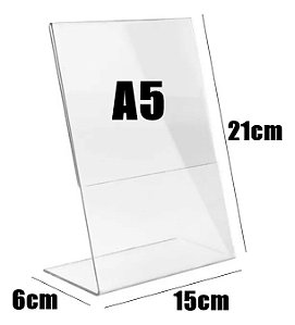 Display de Acrílico Transparente A5