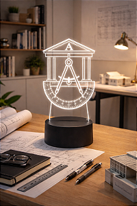 Luminária Led 3D Decoração Arquitetura Profissão - Luz Branca