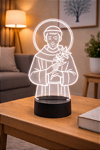 Luminária Led 3D Santo Antônio