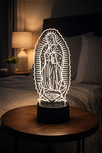 Luminária Led 3D Santa Virgem de Guadalupe