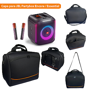Case Capa bolsa para Jbl Partybox Encore e Essential Com Bolso Espaçoso E Alça Transporte Aveludado Macio Resistente