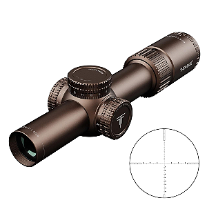 Luneta T-Eagle Optics Shortdot LPVO EOS 1.2-6x24 IR TAN Retículo Iluminado