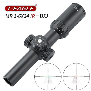 Luneta T-Eagle Optics Shortdot LPVO MR 1-6x24 IR-RU Retículo Iluminado
