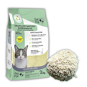 Granulado Sanitária Biodegradável P/Gatos PetPal 2 Kg