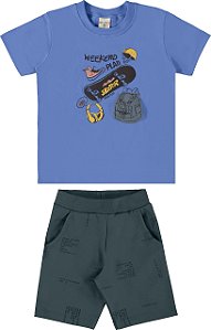 CONJUNTO EM MEIA MALHA E MOLETON