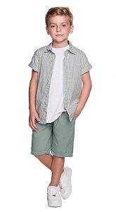 Conjunto Infantil Curto Listrado Menino Have Fun