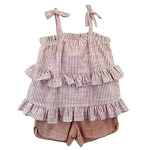 Conjunto Infantil Feminino Terracota