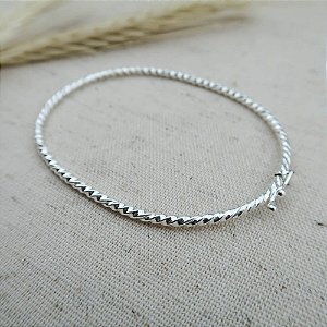 Bracelete Torcida em Prata 925