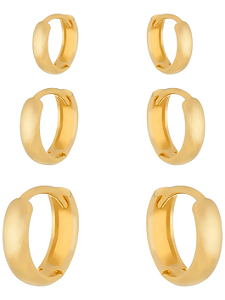 Trio Dourado de Argolinhas - Khlóris