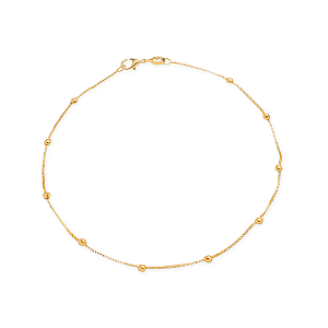 Tornozeleira Dourada de Bolinhas - Khlóris