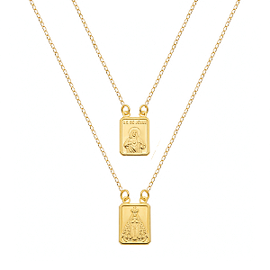 Escapulário Dourado Masculino Tradicional - Khlóris
