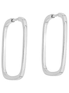 Brinco de Argola Quadrada em Prata 925 - Khlóris