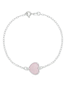 Pulseira Zircônia Rosa Claro em Prata 925 - Khlóris