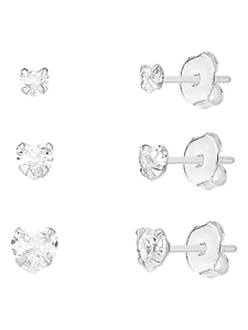 Trio Ponto de Luz Coração em Prata 925 - Khlóris